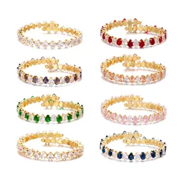 Full diamond color zircon oval opening adjustable fashion personality bracelet Light luxury all-match high sense bracelet women jewelry