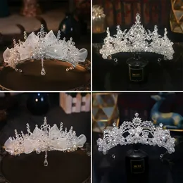 Hochzeitshaarschmuck Luxus Brautkronen Frauen Tiaras Perlenkristall Festzug Diadem für Braut Stirnband Hochzeit Haarzubehör Kopfschmuck 230815