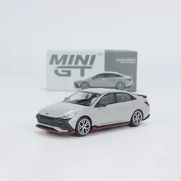 航空機Modle Mini GT 1 64スケールELANTRA Nサイバーアロイカーモデルコレクション装​​飾品230816