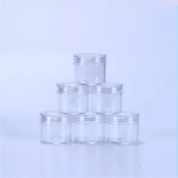 Jarro vazio cosmético 20 ml/20 gramas transparente garrafa pequena redonda recipiente de panela plástica para a sombra de creme de rosto amostra de unha storr stor dcer