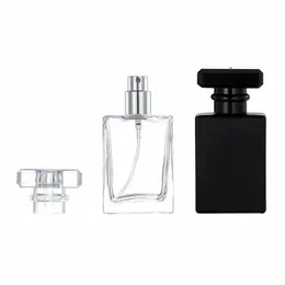 30 мл 50 мл 100 мл прямоугольника Vintage Refillable Spray Spray Perfume Bottles Sqaure с алюминиевой крышкой lcqap