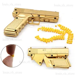 PLAYFUL BAG Hot Toy gun New ldren folding soft bullet gun Spray 6mm soft bullet mini model Pocket boy pistol toy gift ND12 T230816