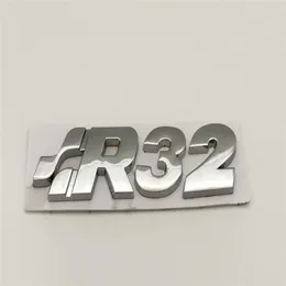 3D Metal Chrome R32 Emblem Badge Sticker Car logo Rear Boot Trunk Decal2731