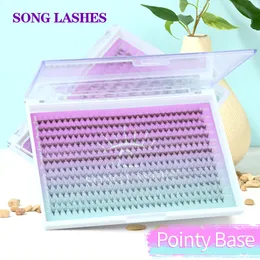 False Eyelashes SONG LASHES Pointy Base Promade Fasn Eyelash 12D 14D Premade Volume Fans Regular Tray Makeup Tool 230816