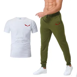 Herren Trailsuits Salew Sommer T -Shirt -Hosen Sportanzug Branddruck Joggen Jogging Pure Cotton Shortsleeved Clothing 230815