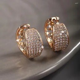 후프 이어링 Lailili Hyperbole eearrings air 링스 여성을위한 반짝이는 지르콘과 함께 18k 금감 기하학적 불규칙한 금속 파티 보석