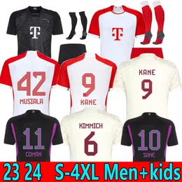S-4xl Sane Kane 23 24 Bayern Monaco Soccer Jersey Joao Cancelo de Ligt Coman 2023 2024 Shirt da calcio Musiala Gnabry Goretzka Muller Men Kids Kits Kits Fans XXXL
