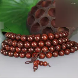 Pulseira de pau -rosa de fita 0,8mm108 Rosário étnico Buda Buda BraCeletes de jóias Wood Wood Wood