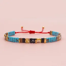 Bracelets de charme yastyt esmaltado miçangas pulsera accesorios jóias tila miçangas jóias de pedra de hematita ajustáveis ​​para mulheres