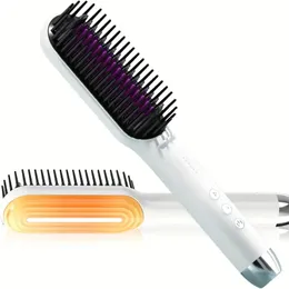 Professional Hair Straightener Brush Electric Straightening Beard Comb Electric Straightening Beard Comb Hairdressing Tool With 5-speed Temperature Control