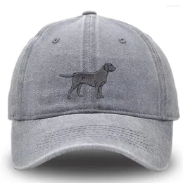 Ball Caps Black Labrador Retriever Dog Baseball Cap Вышитая папа шляпы летняя уютная шляпа -грузовик регулируемая женщина