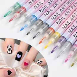 Malowanie długopisów 12 kloc manicure Pen farba akrylowa Zestaw studentów 0507mm NIB DIY Kształt Linia DOT DOT GRAFFITI Dostarcza 230815