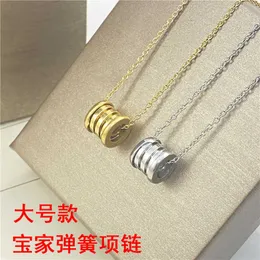 Fashion Bvlgr jewelry brand designer women's accessories Pendant British Titanium Steel Rose Gold Necklace Female Creative Text Mother Collar Chain Jewelry