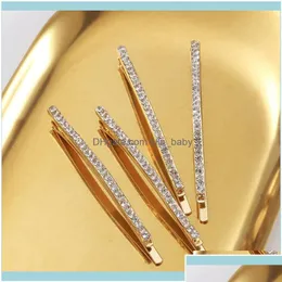 Pannbandsmycken1/12 datorer Rhinestones Clip for Women Aessory Crystal Clips Girls Barrette Pins Hair Jewelry Headbonad Drop Delivery Dhll0