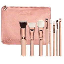 Ferramentas de maquiagem Rosa 8pcs pincéis de fundação