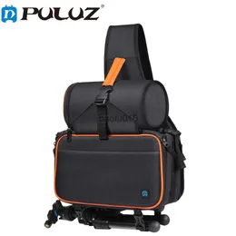 Acessórios para bolsas de câmera Puluz Puluz portátil Triângulo ao ar livre Bolsa de câmera SLR com bolsa de lente removível Sling de mochila à prova d'água bolsas de mensagens de ombro HKD230817