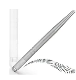 100Pcs professional 3D silver permanent eyebrow microblade pen embroidery tattoo manual pen with high quallity2389286