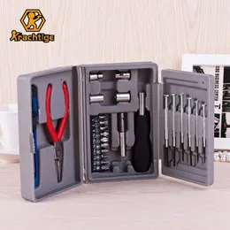 Decorative Objects Figurines Krachtige 24Pcs Household Tools Set Multi function W Toolbox Mixed Ironware Hardware Kit Box 230816