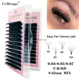 Falsos cílios fáceis cílios de fã de fãs russos fãs de cílios de cílios Faux Mink Eyelashes 7-25mm Blooming Lashes Fornecedor de Extensão HKD230817