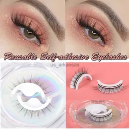 False Eyelashes Self Adhesive Eyelashes Fake Eyelashes Natural 3D Mink Lashes Glue-free Eyelash No Glue Needed Lashes With Adhesive Strip HKD230817