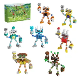 Bloklar Buildmoc Şarkı söyleyen koro wubbox robot yapı blokları set şarkı canavarlar figürleri tuğlalar diy oyuncak çocuklar için doğum günü hediyeleri 230816