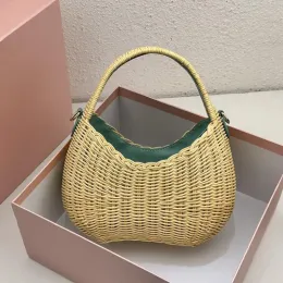 Bolsas de ombro novas designer de luxo de alta qualidade 2023 cesto de legumes moda videira saco de bolsa de bambu feminino crossbody