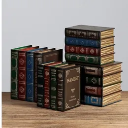 Decorative Objects Figurines European Fake Books Decoration Crafts for Home Office Book Accessories Movie Props Replica Bookends Miniatures 230816