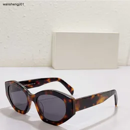 23SS Acetate Solglasögon Klassisk designer Geometrisk ram Kvinnlig mode Vintage Tortoiseshell Color Lämplig för solglasögon