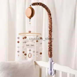 1set Baby Crib Bell Bell z muzyką grzechotki grzechotki Regulowany uruchomienie tkaniny DIY Dekoracja wiszące wspornik ramię HKD230817