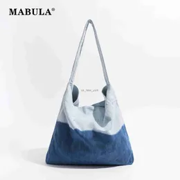 Hobo Mabula Eco Denim Tote Tote Bag Projektant mody Duża pojemność Sling torebka swobodna torebka hobo na codzienne HKD230817