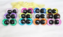 Doll Association 10pairs Design 12mm 14 16 18 20 25 30mm Cartoon 3D Glitter Toy Safety Eyes Pupil مع غسالة صلبة D12 230816