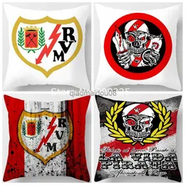 Caixa de travesseiro Rayo Vallecano Futbol Espanol La Liga Vallecas Cushion Coverativa S para sofá estojo HKD230817