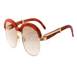 Novos óculos de sol naturais de alta qualidade Leggings de madeira Moda de moldura de alta qualidade 1116728 tamanho 60-18-135mm237t