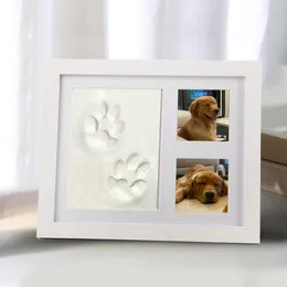 Other Cat Supplies Pet Paw Print Picture Frame DIY Souvenir Wood Po Birthday Celebration Gift Accessories 230816