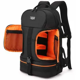 Kamera Bag Zubehör Video wasserdichte Kamera Schultern Rucksack W Reflektorstreifen Anpassung 15,6 Zoll Latptop Schockfeste weiche gepolsterte Stativ -Hülle HKD230817