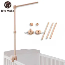 Lassen Sie uns Baby Holzbett Glockenhalterung hängen Rasseln Spielzeug Baby Crib Wood Toy für 0-12 Monate Baby Neugeborenen Halter Arm HKD230817