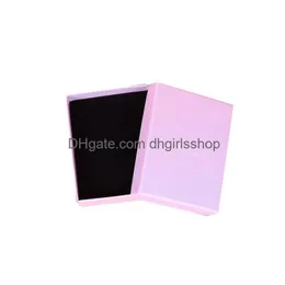 Scatole di gioielli Gradiente Pink Paper Box Bracciale Collana Anello Case di orecchie di Orenaggio Regali Kraft Accessori Packaging Accessori Deliverità Pac Dhx1M