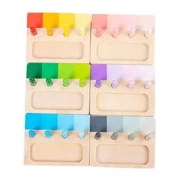 Спортивные игрушки 6 штук Montessori Color Matching Toy Sensial Образовательные инструменты Devlopment 230816