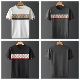 Men's Designer T-shirt 2023 summer short sleeve sweater men's short T-shirt High quality luxury Bee jacquard embroidery casual top