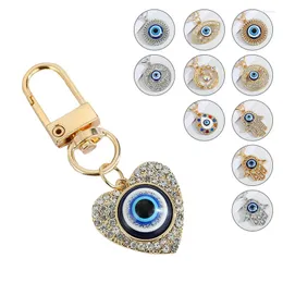 Nyckelringar Lucky Eye Rostfritt stål Keychain Fashion Bag Pendant Devil's Keyring Women Men Car Key Chain Par Accessories