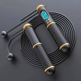 Jump Ropes 2 i 1 Multifun Speed ​​Hopping Rope med Digital Counter Professional Ball Bearings och icke-halkhandtag Hoppar och kaloriantal 230816