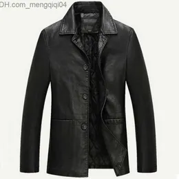 Erkek ceketleri iyi deri ceket erkekler yumuşak pu deri ceket erkekler iş rahat ceket erkekler jaqueta maskulinas inverno couro büyük z230817