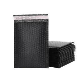 Siyah Poli Kabarcık Postaları Çanta 18x23cm/7x9inch yastıklı zarflar dökme kabarcık astarlı sargı çantaları ambalajlama için jk2102xb qtxxi