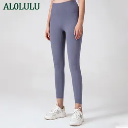 Al0lulu tozluk yoga pantolon kadın yüksek bel yoga pantolon fittness spor spor salonu legging için tam uzunlukta kesintisiz egzersiz