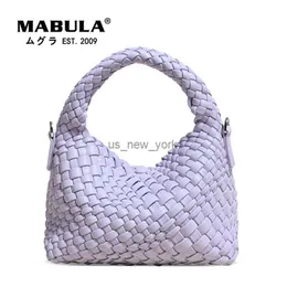 Hobo MABULA Soft Leather Woven Tote Handbag Luxury Design High Quality Women Shoulder Bag Elegant Purse Crossbody Bag With Chain HKD230817