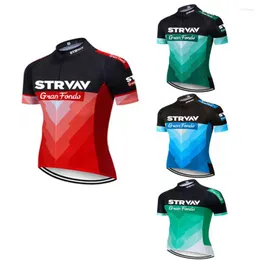 Racing Sets Men's Cycling Clothing STRVAV 2023 Short Sleeve Ropa Ciclismo Summer Jersey Triathlon Bike Uniform Kit