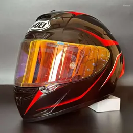 Capacetes de motocicleta Capacete de rosto completo X-Spirit III preto Red H2 X-Fourteen Racing Racing Helm