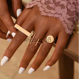 Bandringar 2023 Kvinnor Ring Set Bague Femme Matchande ringar Bohemiska modesmycken Schmuck Finger Accesorios Mujer Par Present Grossist J230817