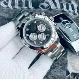 Luksusowe męskie zegarek Wysokiej klasy automatyczny ruch Sapphire Glass Glass zegarek zegarek ze stali nierdzewnej Black Dial Designer WatchCaijiaminwatch Boxstrap AAA Watch