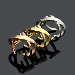 Designer de marca original Homens Mulheres y anel 18K Gold Silver Rose 316L Aço inoxidável anéis